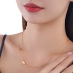 Personalised Baguette Birthstone and Initial Sideway Necklace Minimalist Jewellery Birthday Anniversary Mother's Day Gift for Women