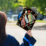 Personalized Social Worker Graduation Cap Topper Decoration with Name and Year BSW MSW Graduation Gift for Women Graduates