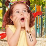 Personalized Cute Cat Dog Bear Cloak Animal Waterproof Temporary Tattoo Stickers with Number Set of 12 Outdoor Activities Party Birthday Gift for Kids