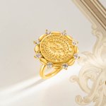 Personalised Birthstone Initial Engraved College Signet Ring with Year and School Name High School University Graduation Gift for Graduates