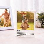 Personalised Dad Photo ABS Building Brick Puzzles with Text Father's Day Birthday Anniversary Gift for Dad Grandpa