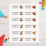 Personalized Cute Cat Dog Bear Cloak Animal Waterproof Temporary Tattoo Stickers with Number Set of 12 Outdoor Activities Party Birthday Gift for Kids