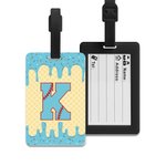 Personalisierte Baseball Softball Stil schmelzende Eiscreme Gepäckanhänger mit Buchstaben oder Zahlen Reisezubehör Geburtstagsgeschenk für Baseball Softball-Liebhaber