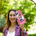 Personalised Multicolor Ball Sports Cartoon Character Phone Case for iPhone with Name and Initial Birthday Anniversary Gift for Ball Sports Lovers