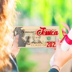 Personalized Graduates Silhouette Graduation Cap Scroll Wooden Money Holder with Name and Year Congratulation Graduation Gift for Schoolmates Friends