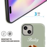 Personalizzato 1-3 Carino 3D Cartoon Cani Custodia del telefono per iPhone o Samsung con nome Compleanno Anniversario regalo per gli amanti del cane