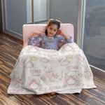 Personalised Cute Princess Castle Butterfly Soft Throw Blanket Swaddle and Knot Hat with Name Baby Shower Birthday Gift for Newborns