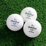 Pallina da golf personalizzata Best Dad By Par con nomi Set di 3 regali per la Festa del Papà