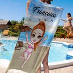 Asciugamano da spiaggia personalizzato super assorbente ad asciugatura rapida antisabbia regalo di feste in piscina compleanni e vacanze per famiglie