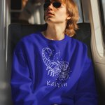 Gepersonaliseerde Multicolor Zodiac Geboortebloem Zacht Sweatshirt Hoodie met Naam Verjaardagscadeau voor Mannen Vrouwen