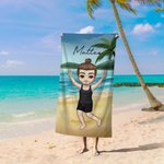 Asciugamano da spiaggia personalizzato super assorbente ad asciugatura rapida antisabbia regalo di feste in piscina compleanni e vacanze per famiglie