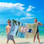 Asciugamano da spiaggia personalizzato super assorbente ad asciugatura rapida antisabbia regalo di feste in piscina compleanni e vacanze per famiglie