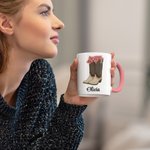 Personalized Birth Flower Western Cowgirl Boots Ceramic Coffee Mug Glass Cup with Name Home Kitchen Decor Birthday Gift for Women