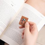 Personalized Highland Cow Leather Magnetic Bookmark Clip with Name Reading Supplies Birthday Gift for Book Lover Bookworm