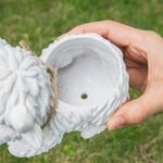 Personalized Mini Highland Cow Dairy Cow Succulent Planter Pot with Name Ear Tag and Drainage Home Decor Birthday Gift for Family Friend