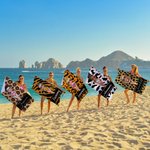 Personlig Imitation Fur Leopard Print Cartoon Beach Girl Soft Quick Dry Beach Handduk med namn Beach Pool Essentials Födelsedagspresent för kvinnor