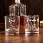 Personalised Fist-Bump First Dad Now Grandpa 2-16 Kid Names 10 oz Whiskey Glass Father's Day Birthday Gift for Men