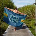 Gepersonaliseerde Monogram Streep Oversized Sneldrogende Microvezel Strandhanddoek met Naam Zomer Reisvakantie Essentials Verjaardagscadeau voor Haar