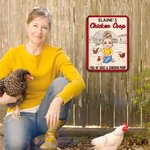 Personalisierte Cartoon Charakter Huhn Ente Coop Bauernhof Metallschild mit Namen Bauernhof Zubehör im Freien Dekor Geburtstagsgeschenk für Familie Landwirt Züchter