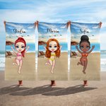 Asciugamano da spiaggia personalizzato super assorbente ad asciugatura rapida antisabbia regalo di feste in piscina compleanni e vacanze per famiglie