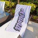 Personlig Retro Stripe Quick Dry Oversized Beach Handduk med namn Resa Essential Beach Party Födelsedagspresent för vänner familj