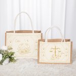 Henkilökohtainen horoskooppimerkin kukka Kestävä Juutti Kangaskassi nimi Travel Essential syntymäpäivälahja naisille