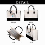 Personalizzato Boss Lady Cartoon Character Large Canvas Tote Bag con nome Accessori da viaggio Compleanno Holiday Anniversary Gift for Woman Workers