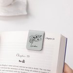 Personalized Zodiac Sign Magnetic Bookmark Clip with Name Reading Stationery Supplies Birthday Gift for Bookworms