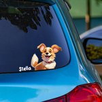 Personalised 3D Cartoon Cat Dog Name Car Sticker with Name Car Window Decor Birthday New Car Housewarming Gift for Pet Lover
