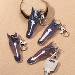 Personlig Flerfärgad Söt Hästansikte Födelsemärke Foto Nyckelring med Namn Väska Tillbehör Ridsport Jubileum Födelsedagspresent för Hästälskare