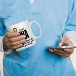 Personalized Cartoon Medical Character Ceramic Mug with Name Birthday Appreciation Inspirational Gift for Nurse Doctor Medical Staff