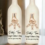 Personalized Father Son Fist Bump LED Night Light Bottle Lamp with 1-12 Kids Names Home Decoration Father's Day Birthday Gift for Dad Grandfather