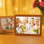 Gepersonaliseerde familie fotocollage LED spiegel fotolijst met drie kleuren dimmen Valentijnsdag verjaardagscadeau voor echtparen familie