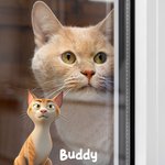 Personalised 3D Cartoon Cat Dog Name Car Sticker with Name Car Window Decor Birthday New Car Housewarming Gift for Pet Lover