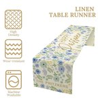 Camino de Mesa Personalizado de Flores con Nombre de Familia Decoración de Mesa Regalo de Pascua para Familia Judía