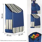 Sac de Remplacement Durable Personnalisé avec Initiale et Nom Accessoire Chariot Courses Motif Fruits et Légumes Cadeau Anniversaire pour Famille