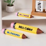 Personalizado Multicolor 3D Impreso Lápiz Nombre Placa Escritorio Decoración Día del Maestro Apreciación Regalo para el Maestro