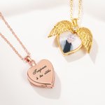 Collier Personnalisé avec Photo et Texte Gravé Bijou Commémoratif en Forme de Cœur Cadeau Souvenir pour Femme
