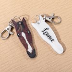 Personlig Flerfärgad Söt Hästansikte Födelsemärke Foto Nyckelring med Namn Väska Tillbehör Ridsport Jubileum Födelsedagspresent för Hästälskare