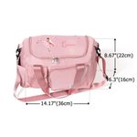 Personalized Ballet Girl Birth Flower Butterfly Multi-compartment Travel Bag with Name and Shoulder Strap Birthday Gift for Ballerina Ballet Lover