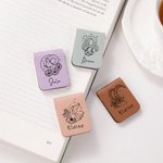 Personalized Zodiac Sign Magnetic Bookmark Clip with Name Reading Stationery Supplies Birthday Gift for Bookworms