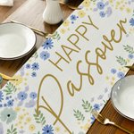 Camino de Mesa Personalizado de Flores con Nombre de Familia Decoración de Mesa Regalo de Pascua para Familia Judía