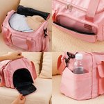 Personalized Ballet Girl Birth Flower Butterfly Multi-compartment Travel Bag with Name and Shoulder Strap Birthday Gift for Ballerina Ballet Lover