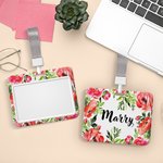 Porte-badge personnalisé avec nom et lanière Accessoires de bureau Cadeau d'anniversaire pour employé(e) de bureau