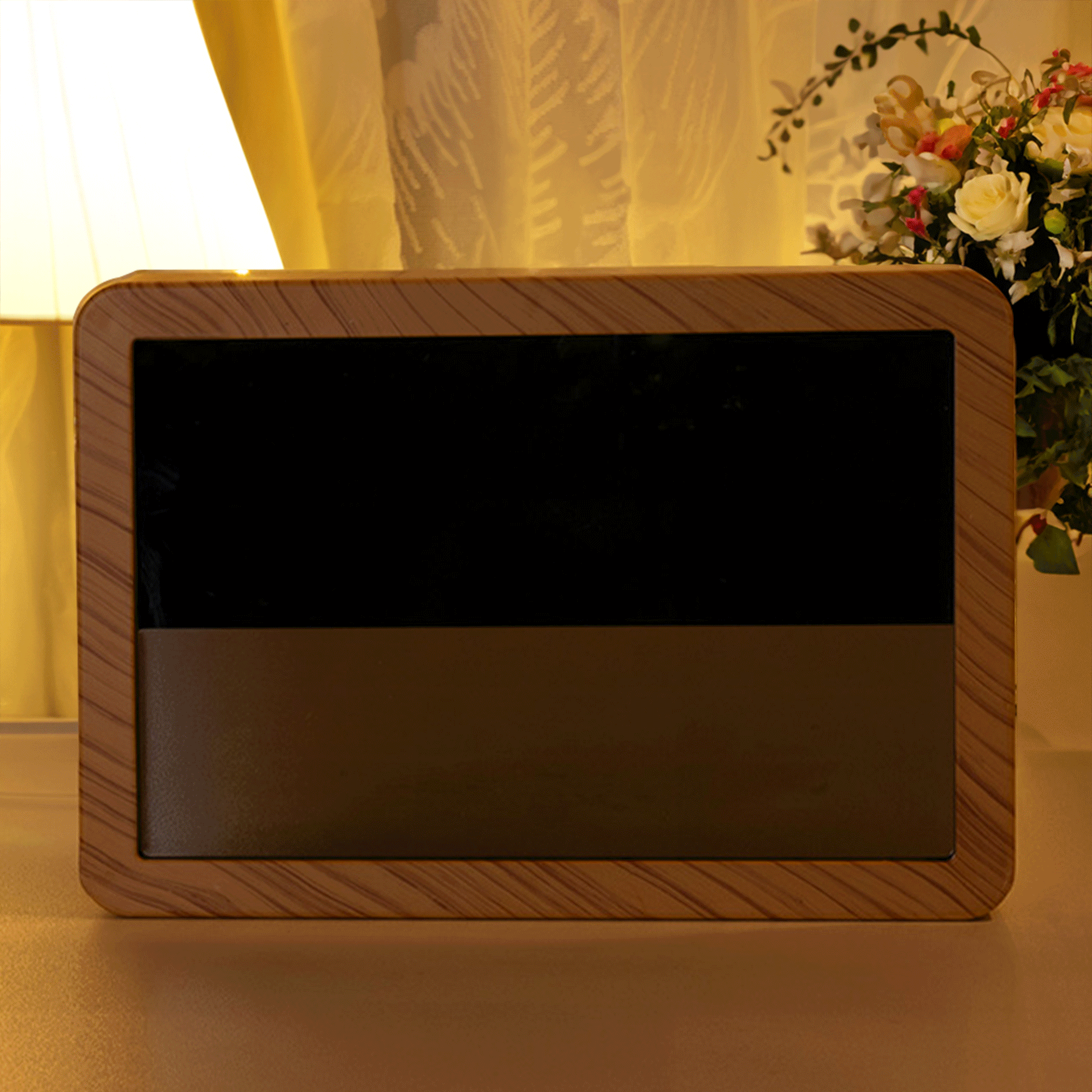 Gepersonaliseerde familie fotocollage LED spiegel fotolijst met drie kleuren dimmen Valentijnsdag verjaardagscadeau voor echtparen familie