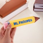 Personalizado Multicolor 3D Impreso Lápiz Nombre Placa Escritorio Decoración Día del Maestro Apreciación Regalo para el Maestro