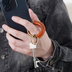 Personalized Simple Leather Keychain with Name Key Accessories Father's Day Mother's Day Birthday Gift for Men Women