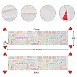 Personalisierte Bunny Ostereier Wort Wolke Tischläufer mit Namen und Quasten Tischdekoration Ostern Party Favors Geschenk für Familie