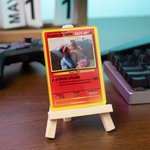 Carte TCG Classique Personnalisable avec Photo et Texte Support en Bois Cadeau Fete des Peres Anniversaire pour Papa