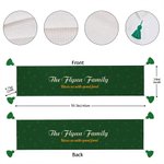 Personalised St. Patrick's Day Irish Shamrock Clover Tassels Table Runner with Text Dine Room Decor Holiday Gift for Family
